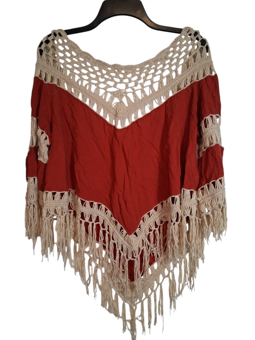 Dreamers | Boho Fringe Crochet Top | Statement Piece | Size XL
